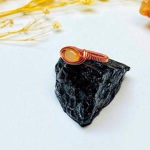 Ethiopian Fire Opal | Size 5.5 | Copper Wire Ring